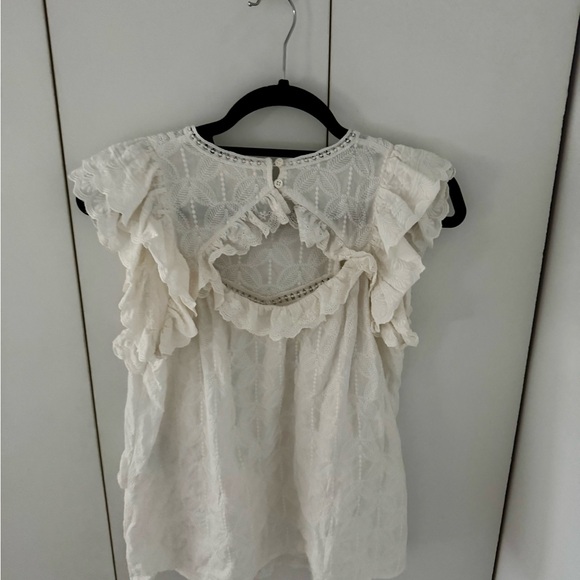 Sezane Cream Lace Blouse - Picture 2 of 5